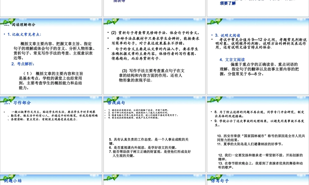 语文小升初复习小策略.ppt