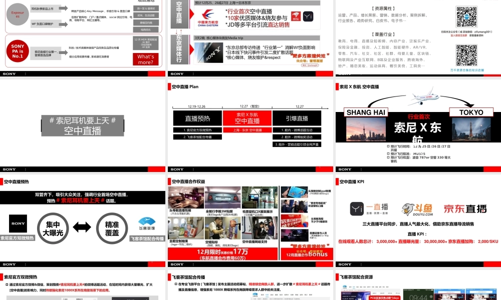 【sony】索尼MDR-圣诞空中直播及东京Media Trip方案-27P.pptx