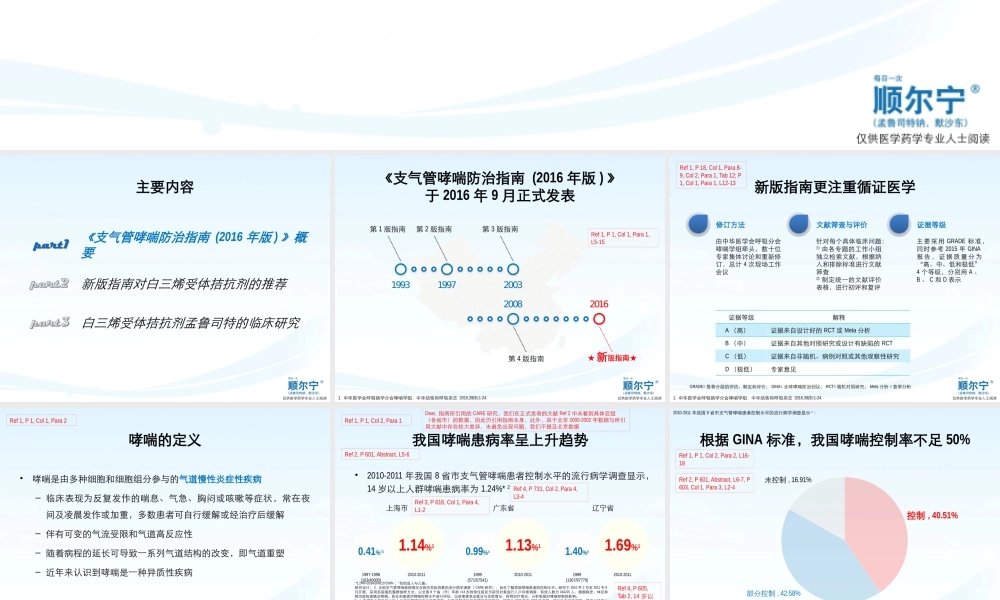 成人10.哮喘全程管理-------从《支气管哮喘防治指南 (2016年版)》看白三烯受体拮抗剂的应用.pptx