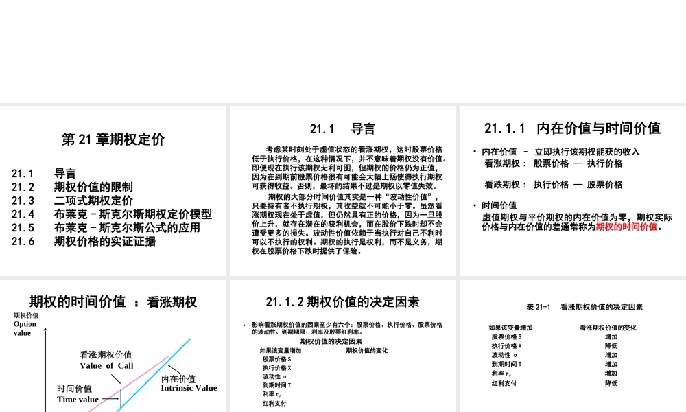 ch21期权定价.ppt