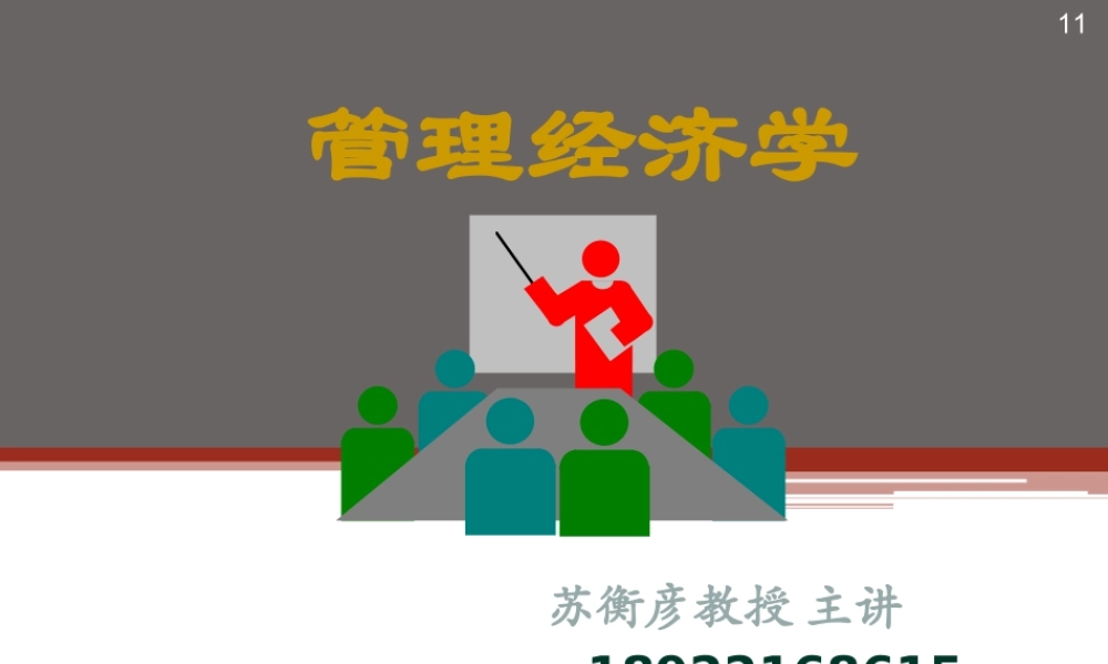 管理经济学绪论.ppt