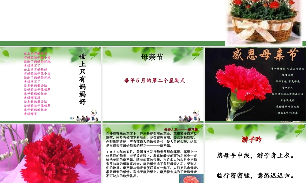小学母亲节班会ppt.ppt
