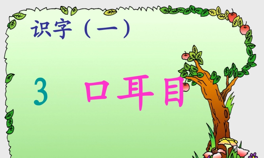 《口耳目》ppt课.ppt