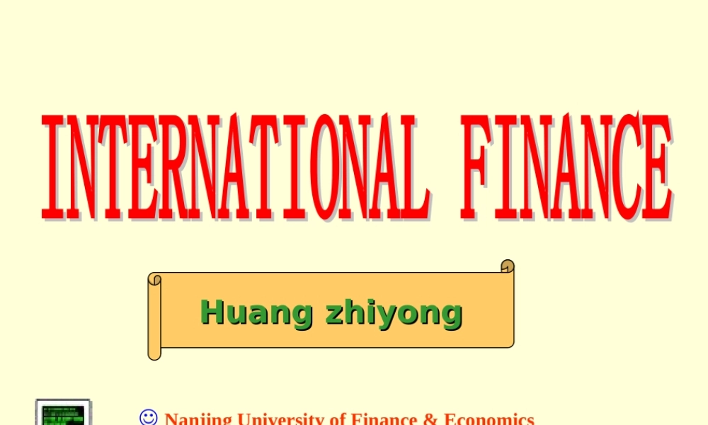chapter 10 Floating Exchange Rates and Internal Balance.ppt