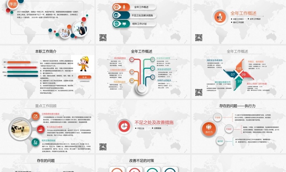 安全年终汇报暨安全工作计划（23页PPT模板）.pptx