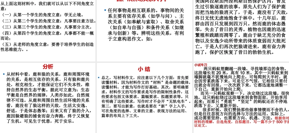 材料作文审题立意.ppt