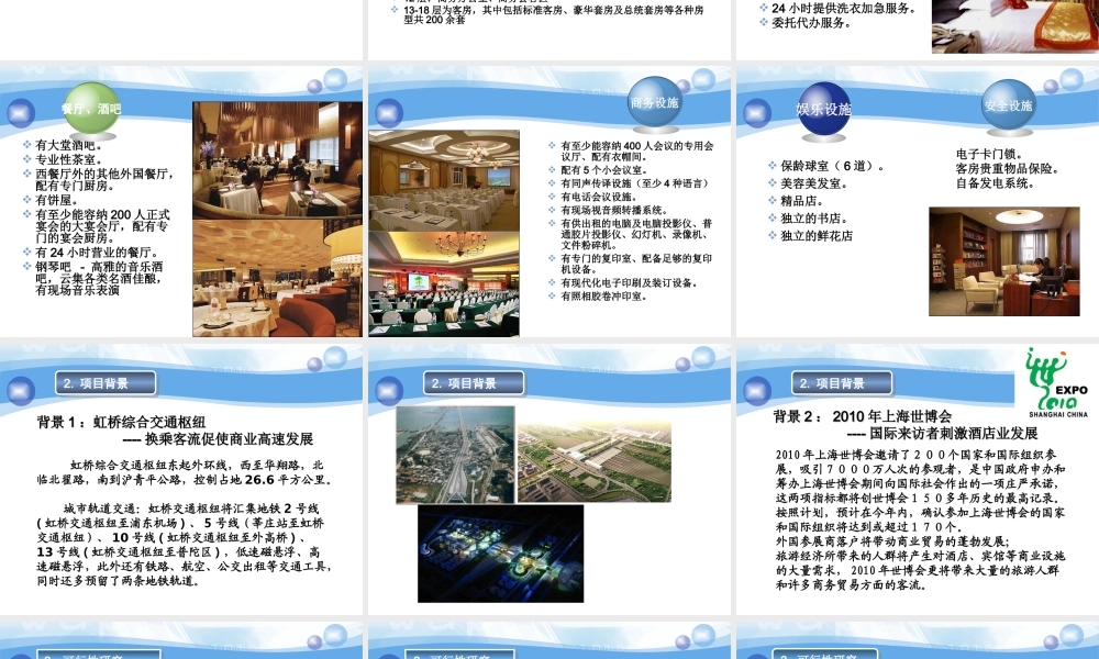 虹桥酒店项目策划书.ppt