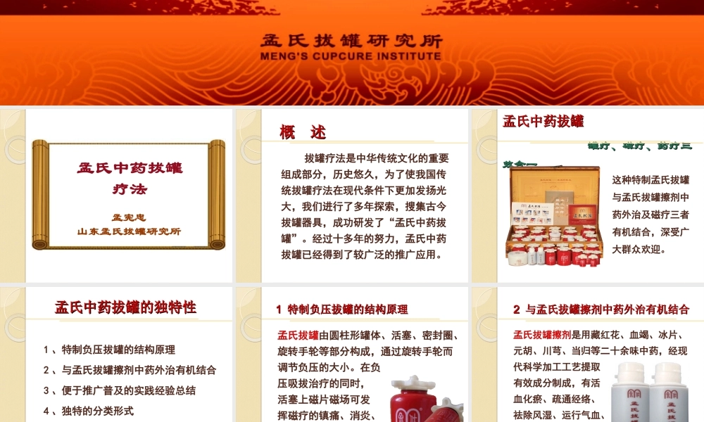 美容院孟氏中药拔罐疗法PPT45页.ppt