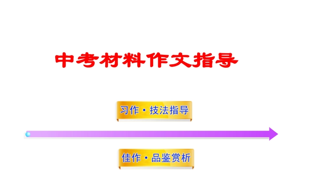 中考材料作文指导.ppt