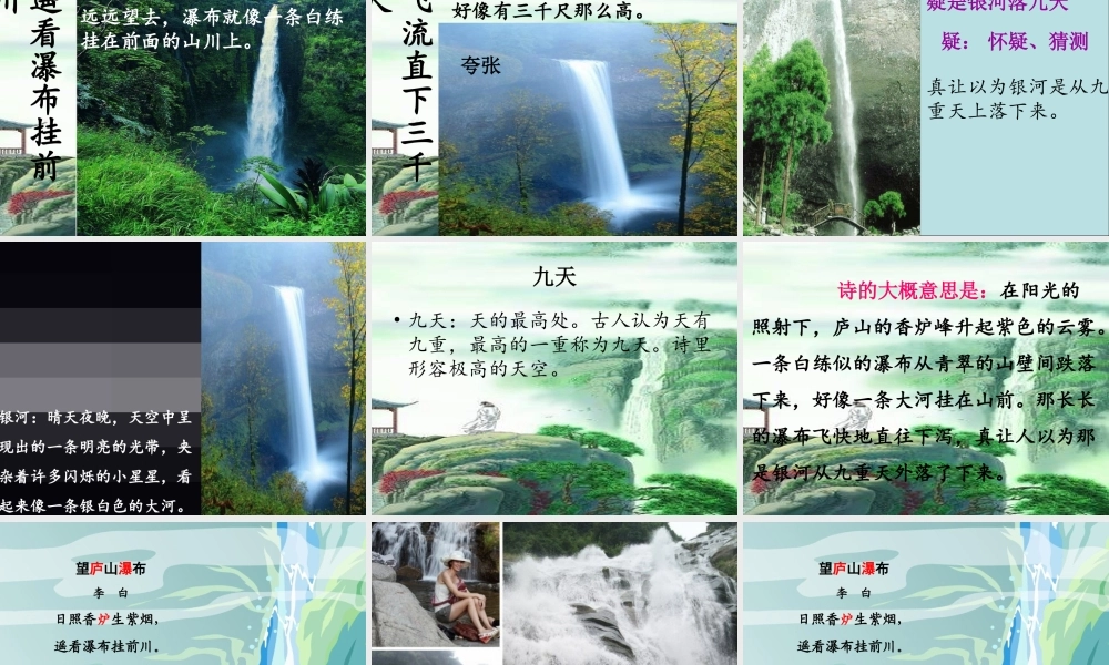 《望庐山瀑布》课件1.ppt