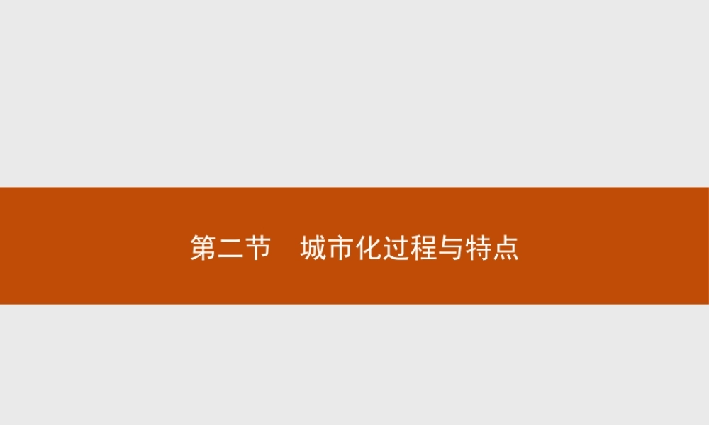 【测控设计】2015-2016学年高一地理湘教版必修2课件：2.2 城市化过程与特点 .pptx