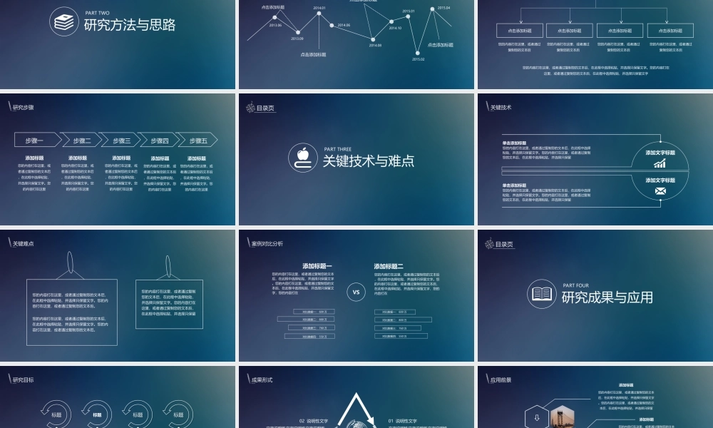 【动态】ios极致清新论文答辩模板.ppt