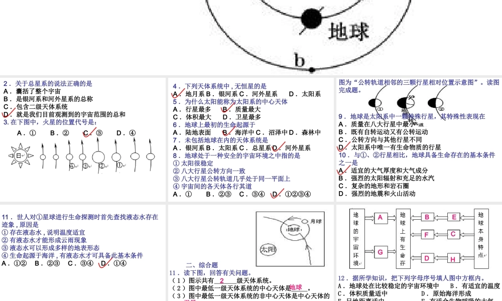 【金识源】2015年高中地理湘教版必修1课件：1.1地球的宇宙环境[书利华教育网].ppt