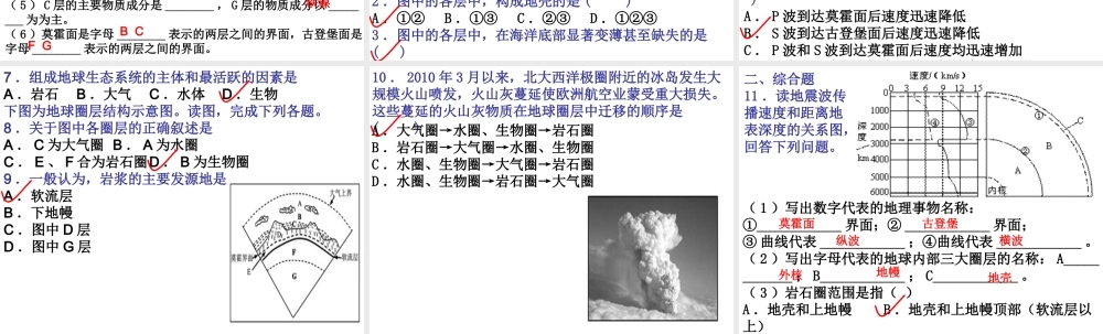 【金识源】2015年高中地理湘教版必修1课件：1.4地球的结构[书利华教育网].ppt