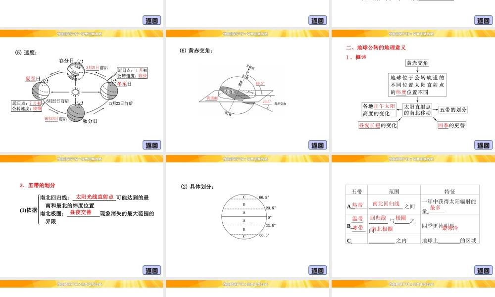 1.3.2 地球的公转 课件（湘教版必修1）.ppt