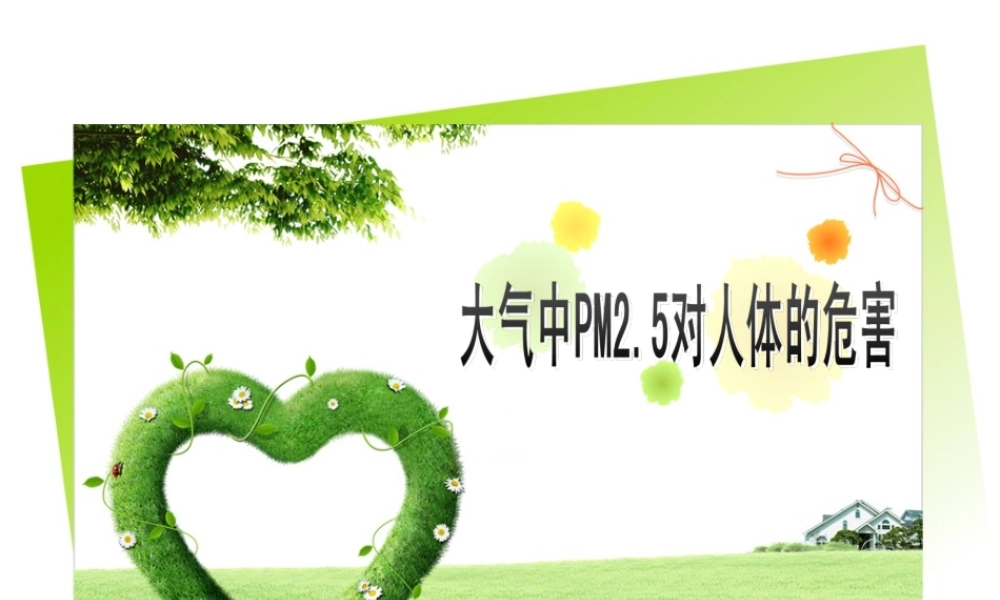 1-2大气中的PM2.5以及对人体的危害.ppt