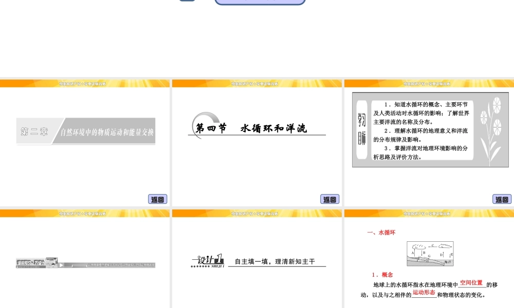 2.4 水循环和洋流 课件（湘教版必修1）.ppt