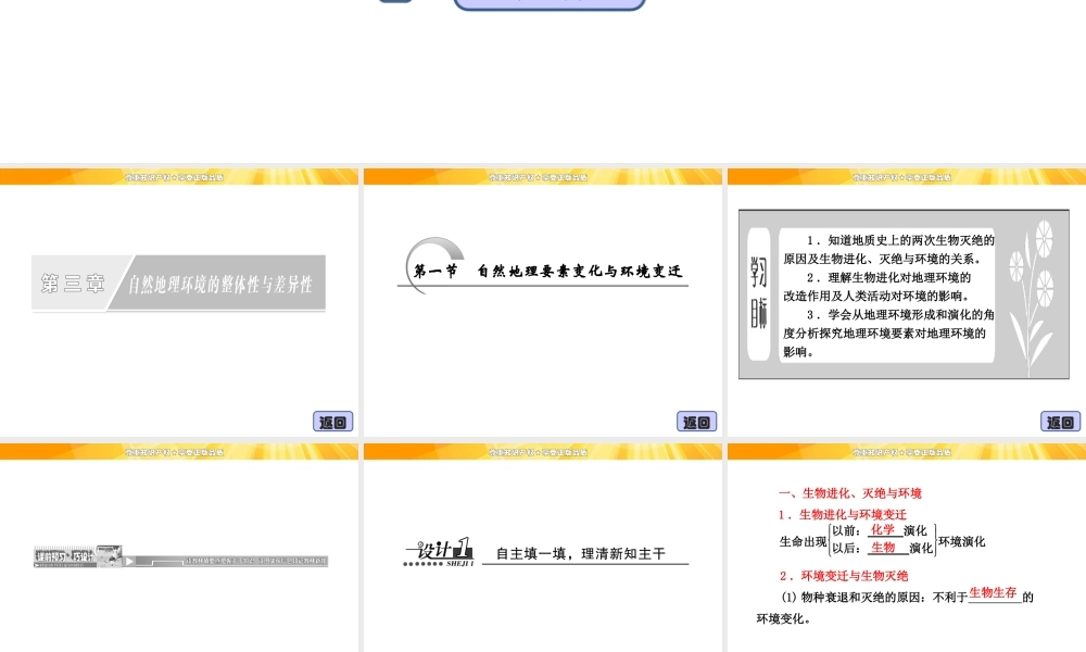 3.1 自然地理要素变化与环境变迁 课件（湘教版必修1）.ppt