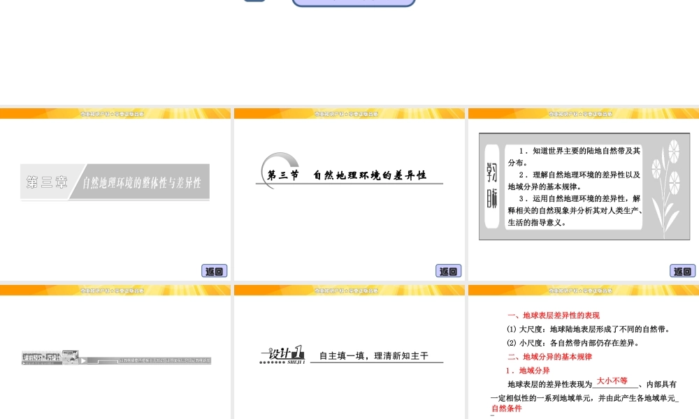 3.3 自然地理环境的差异性 课件（湘教版必修1）.ppt