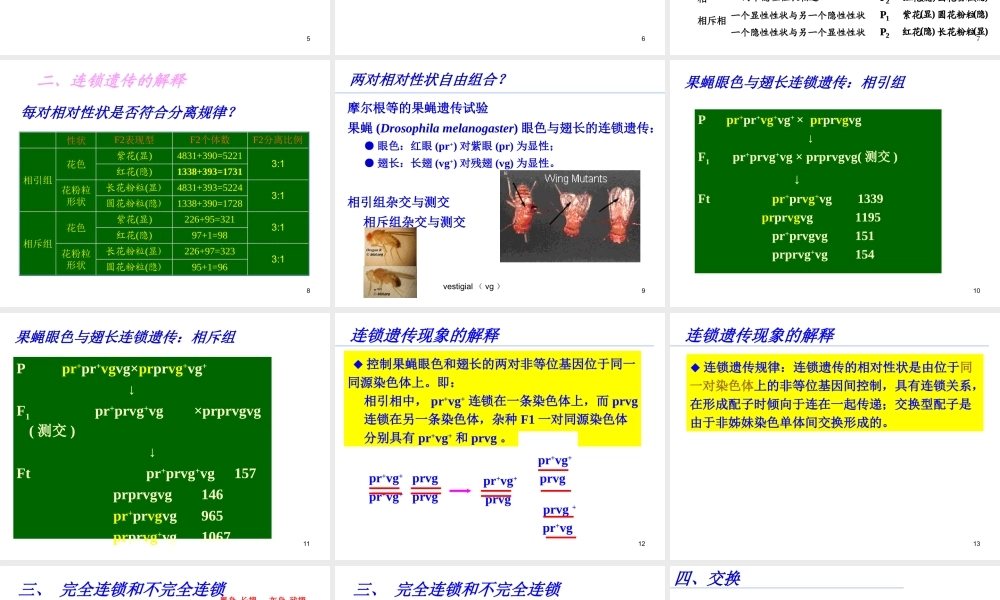 4-1 2015第四章连锁Genetics(1).ppt