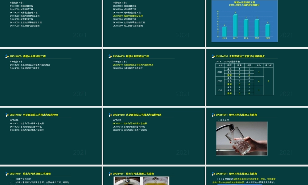 12、2K314010 水处理场站工艺技术与结构特点.pptx