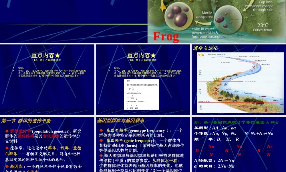 16.刘第十六章 群体遗传与进化nmys.ppt