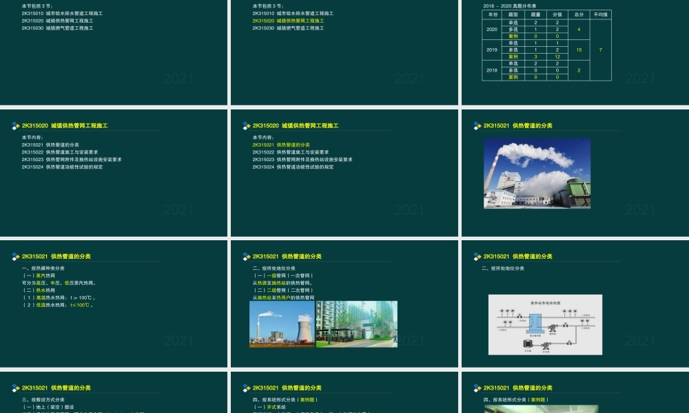 15、2K315020 城镇供热管网工程施工.pptx