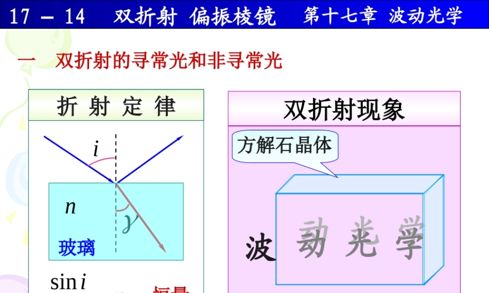 17-14双折射 偏振棱镜.ppt
