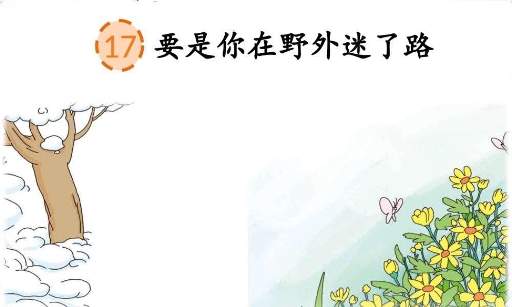 17 要是你在野外迷了路.ppt