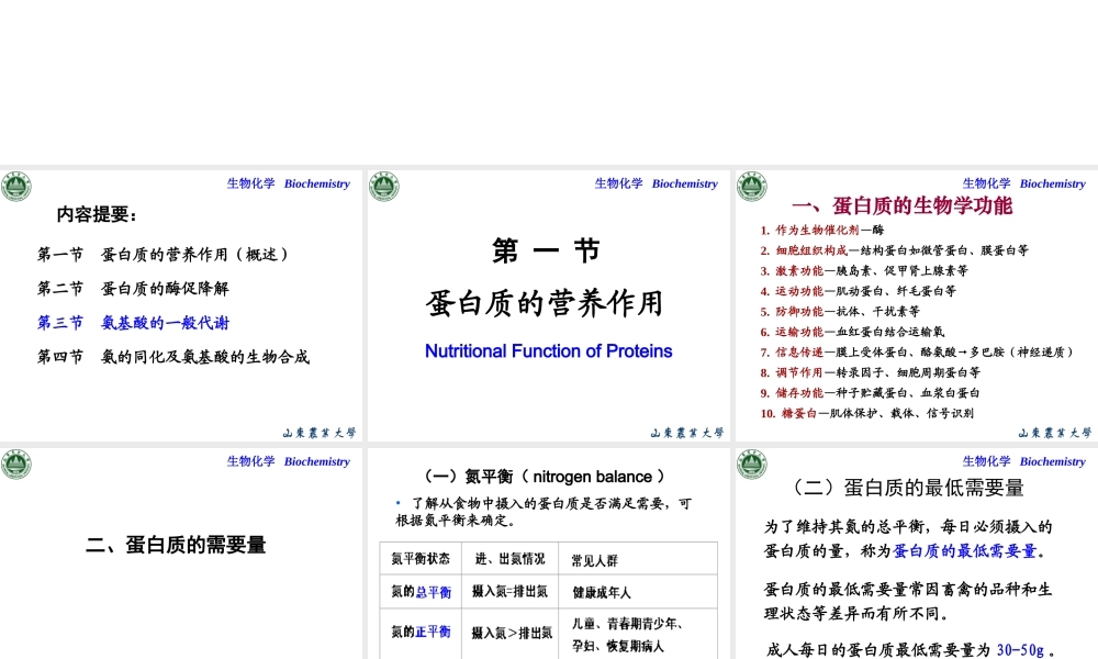 Chapter 8 含氮小分子物质的代谢.ppt