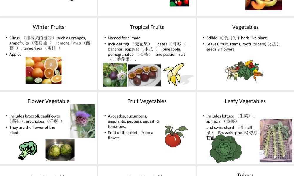 Lesson 2（2）fruits and vegitables－1.ppt