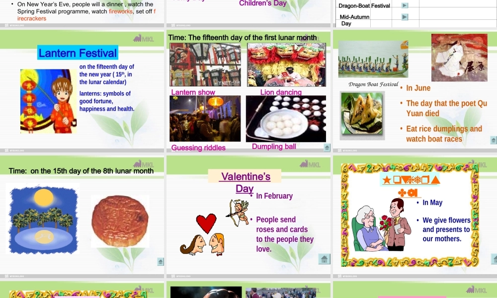 必修三 1.3《 Unit 1 spring festival_ warming up 》（共40页）课件 新人教版必修3.ppt