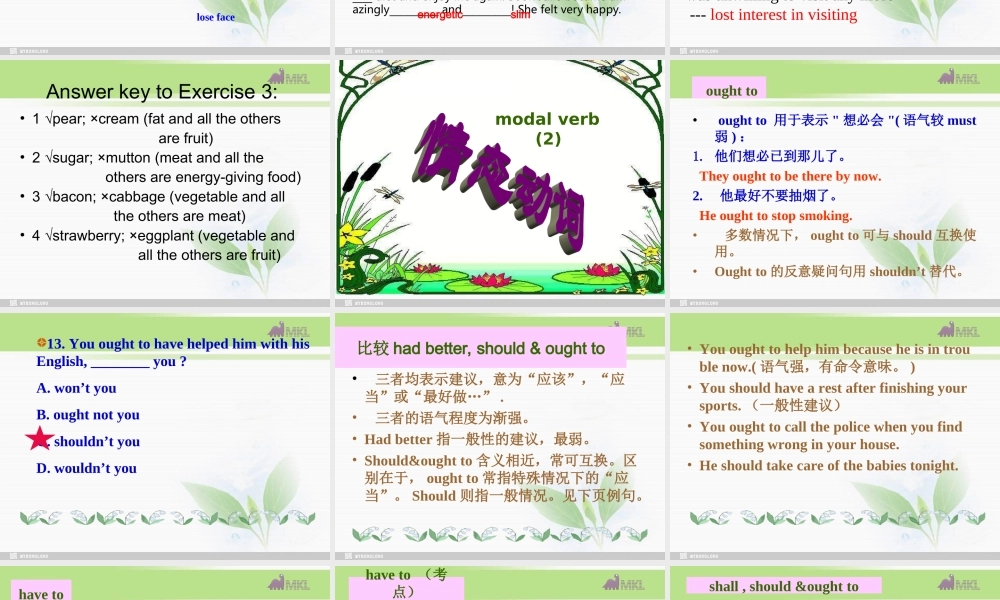 必修三 2.7《Unit 2 Learning about language & Grammar》课件（新课标人教版－必修3）.ppt