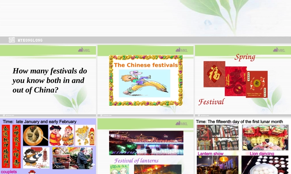 必修三 1.1《 Unit 1 Festivals around the world》 warming up.ppt