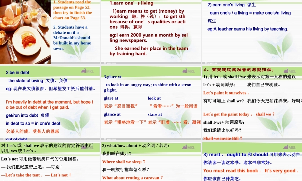 必修三 2.4《Unit 2 Healthy eating》课件（新课标人教版－必修3）.ppt