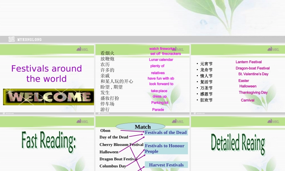 必修三 1.4《 Unit1 spring festival_reading》（共26页）课件 新人教版必修3.ppt