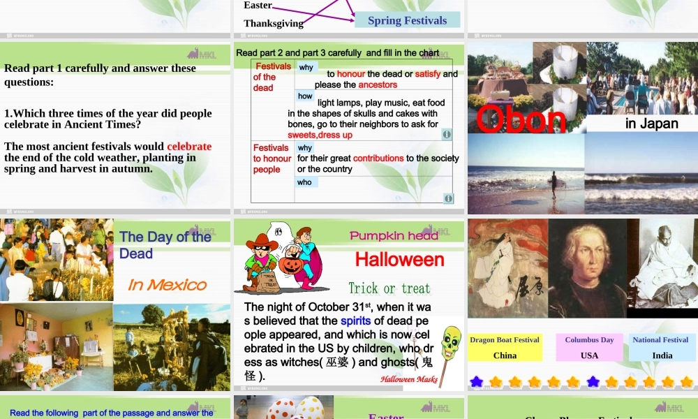 必修三 1.4《 Unit1 spring festival_reading》（共26页）课件 新人教版必修3.ppt