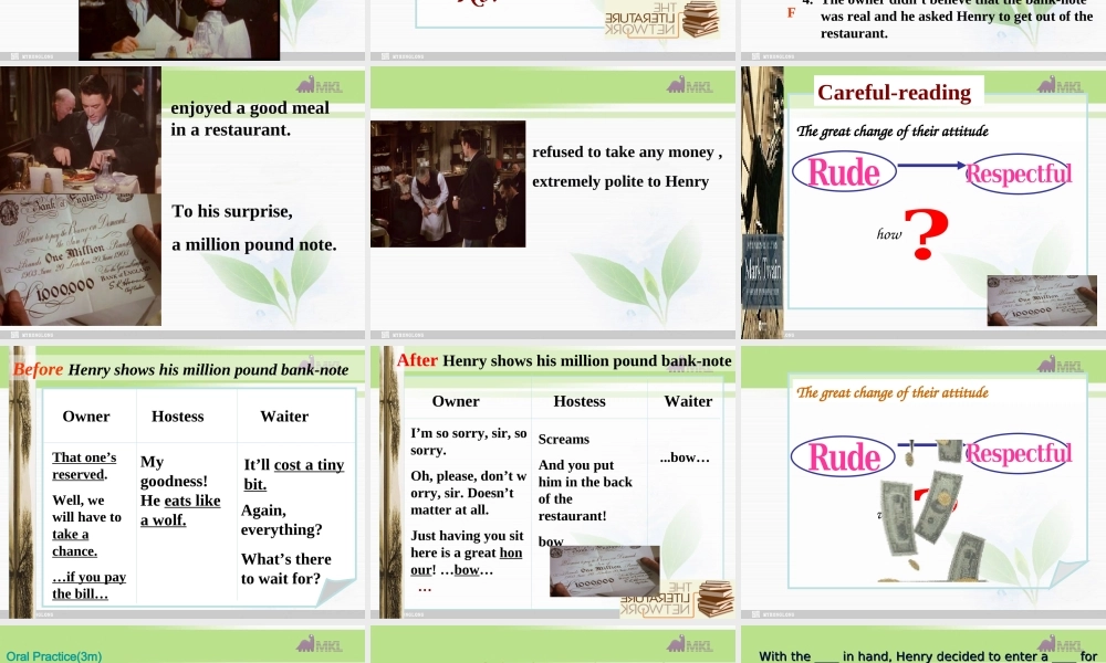 必修三 3.5《Unit 3 reading and acting》（共25页）.ppt