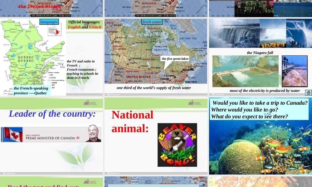 必修三 5.7《Unit 5 Canada—”The True North”》课件（新课标人教版－必修3）.ppt