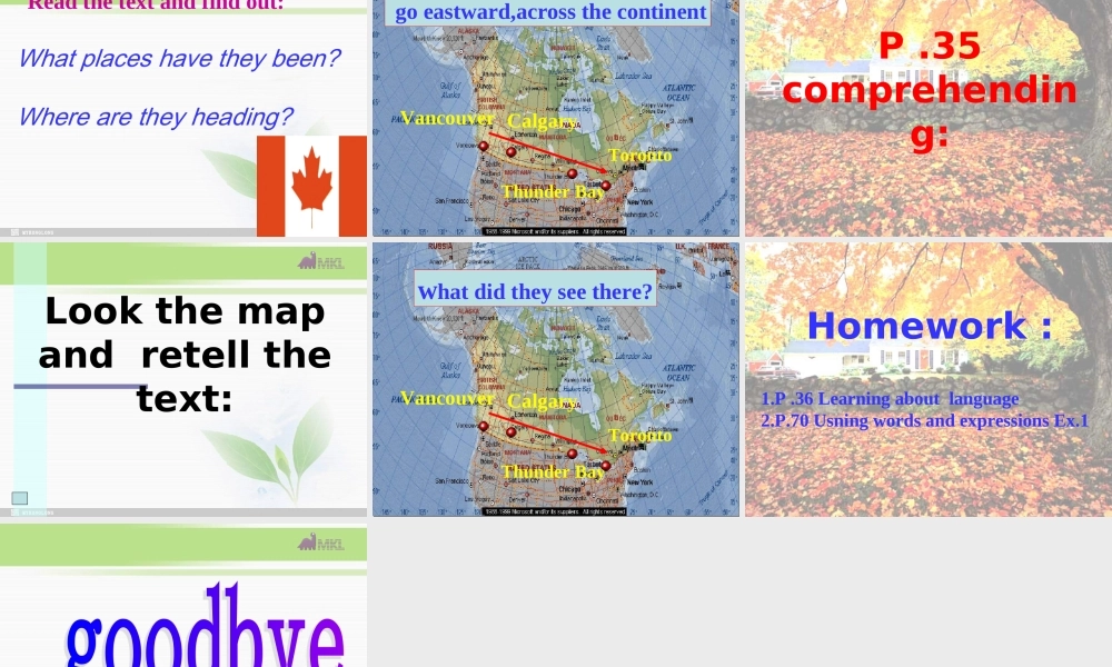 必修三 5.7《Unit 5 Canada—”The True North”》课件（新课标人教版－必修3）.ppt