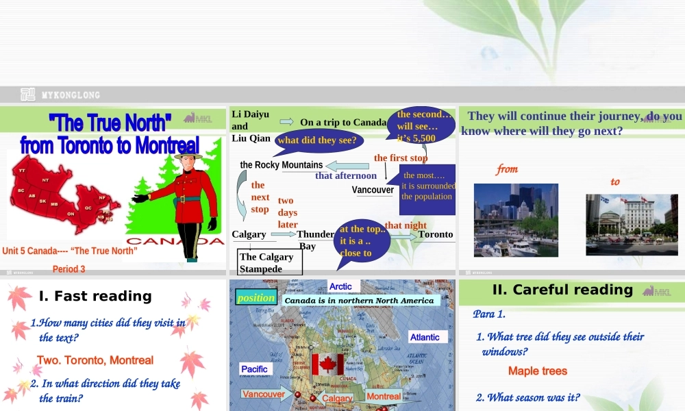 必修三 5.3《Unit 5 Reading II》课件（新课标人教版－必修3）.ppt