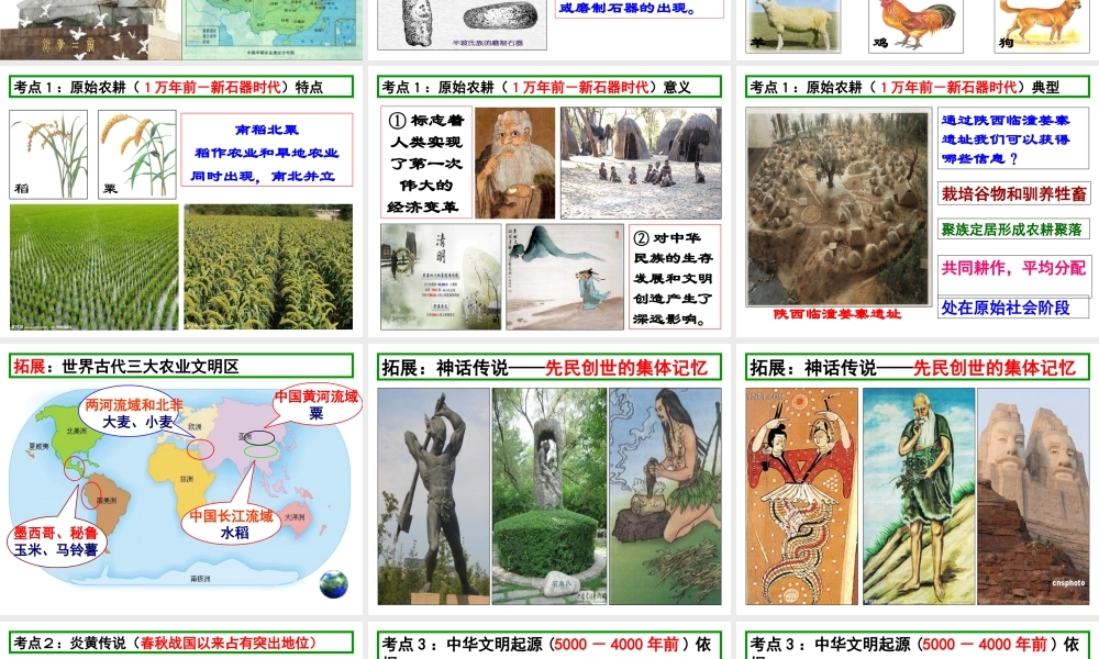 第1课 中华文明的起源.ppt