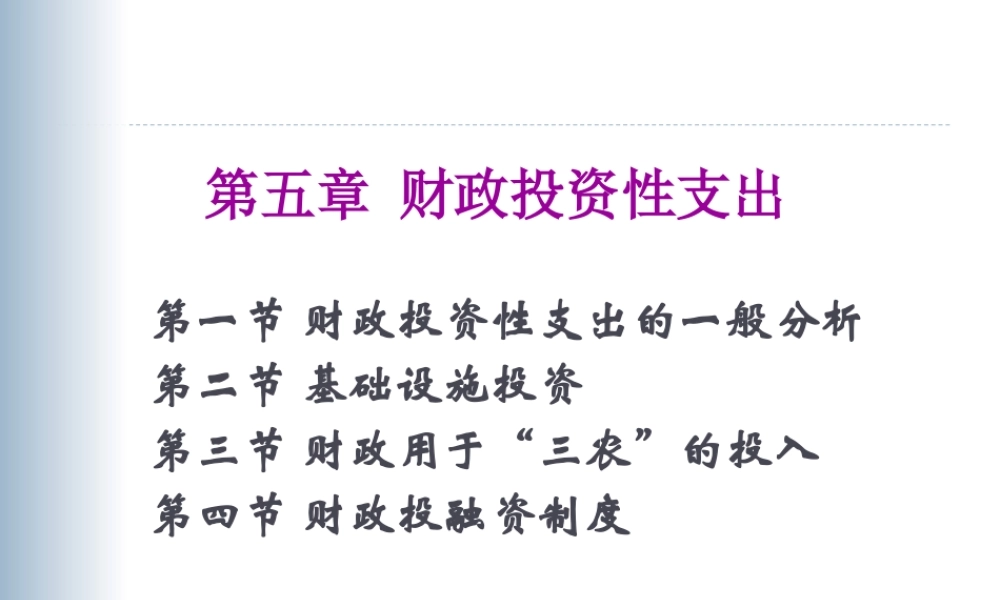 第5章 财政投资性支出.ppt