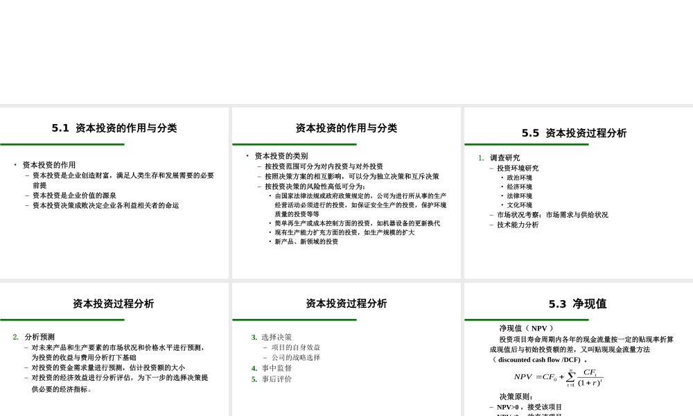 第5章 资本投资与决策指标.ppt