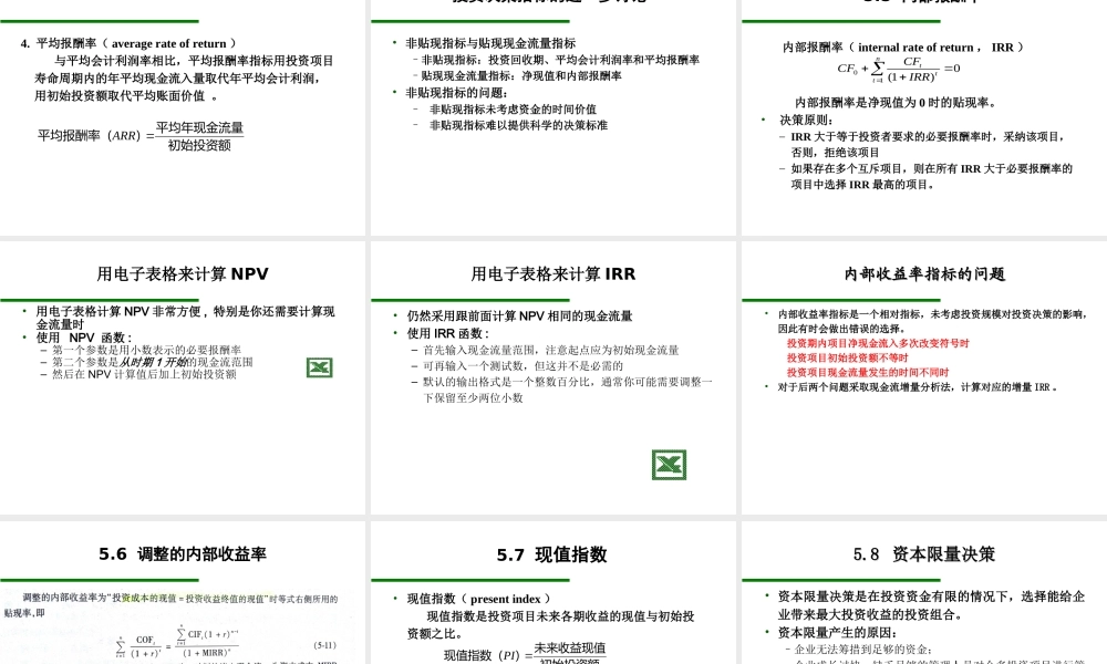 第5章 资本投资与决策指标.ppt