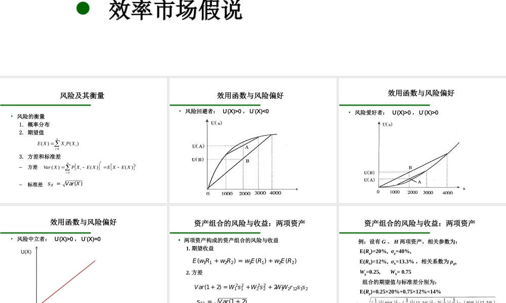 第7章 风险 收益与资本市场理论.ppt