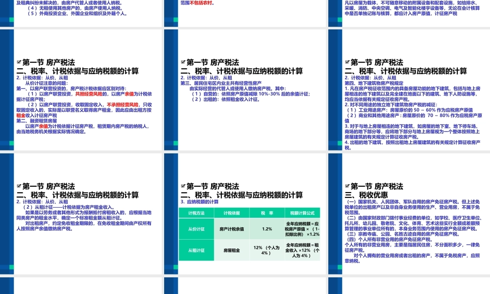第八章 房产税、城镇土地使用税、契税和耕地占用税法(1).pptx