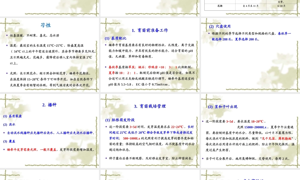 第九章 花卉工厂化育苗技术.ppt