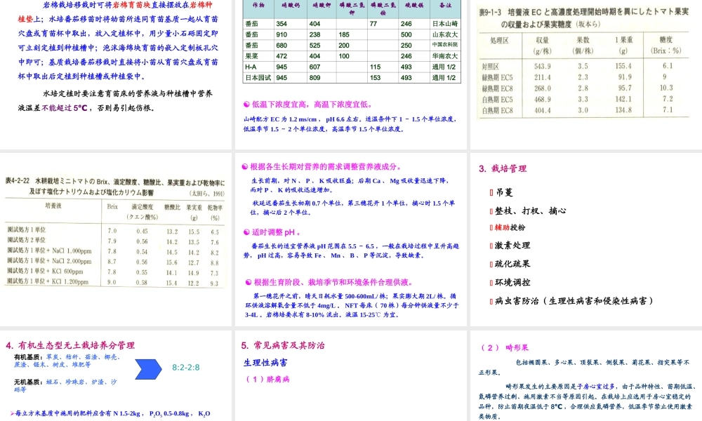 第七章 主要蔬菜作物无土栽培技术-番茄.ppt