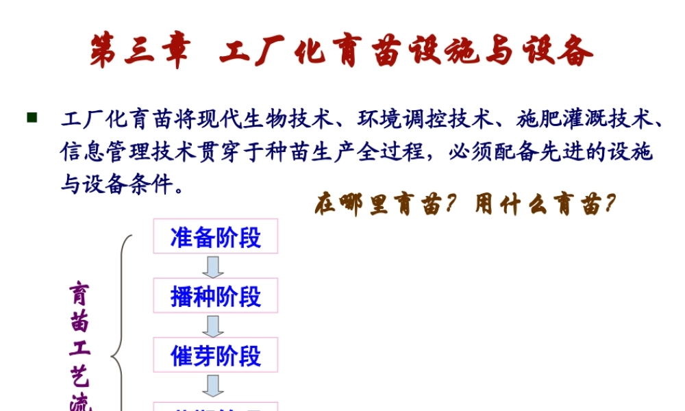 第三章 工厂化育苗设施与设备.ppt